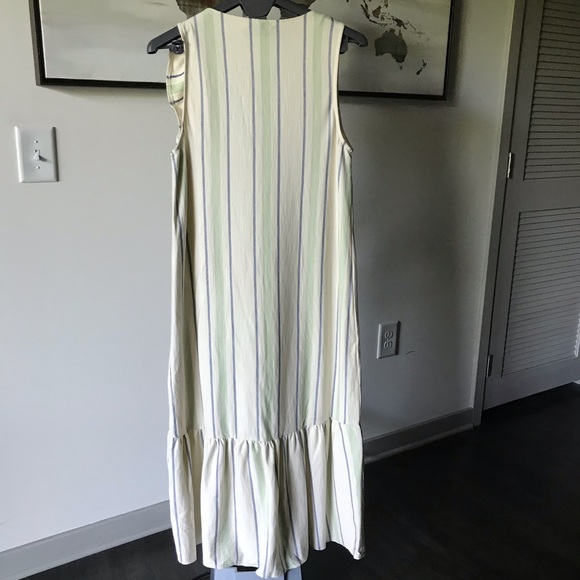 ZARA Rustic Dress with Ruffle Trim. Midi Dress. - Picture 3 of 7